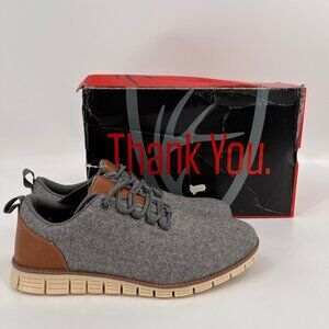 Deer Stags Status Gray Men’s Lace-Up Sneakers Size 8.5M Fabric Upper Memory Foam